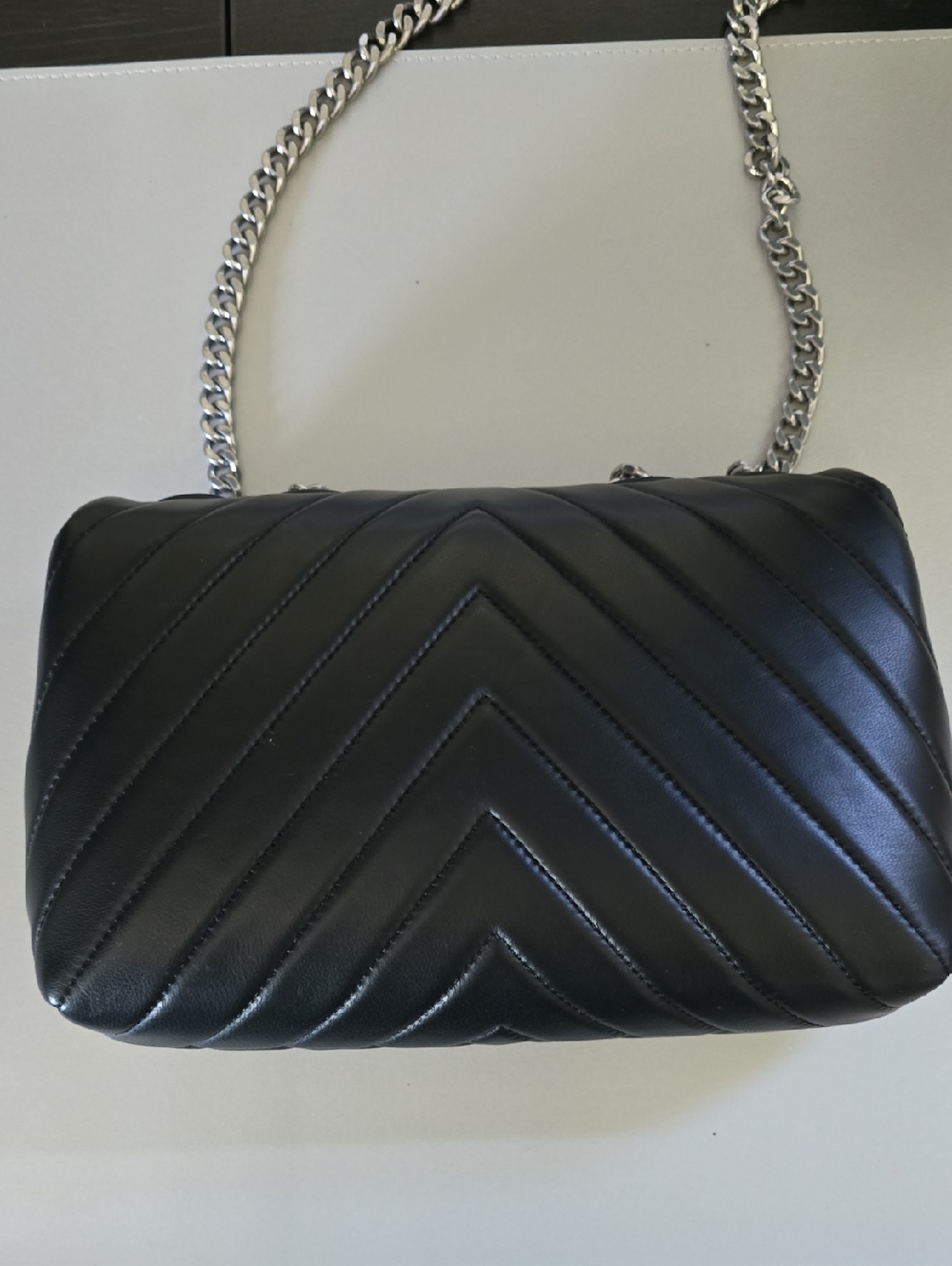 Quince Quilted Chevron Leather Convertable Bag - Picture 2 of 12